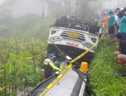 Kecelakaan Bus Pariwisata Di Jalan Magelang- Boyolali, Polisi : Tidak Ada Korban Jiwa