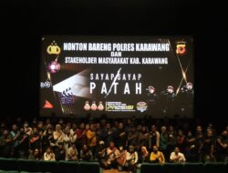 Polres Karawang Gelar Nobar Film Sayap-Sayap Patah Kisah Nyata Kerusuhan Di Mako Brimob 2018.