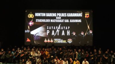 Polres Karawang Gelar Nobar Film Sayap-Sayap Patah Kisah Nyata Kerusuhan Di Mako Brimob 2018.