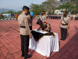 Kapolres Sumedang Pimpin Serah Terima Jabatan Wakapolres dan Kasat Narkoba Polres Sumedang