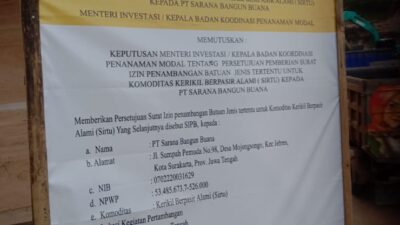 Diduganya Tambang Pasir Kecamatan Kemalang Klaten Tidak Mengantongi Ijin Tambang.