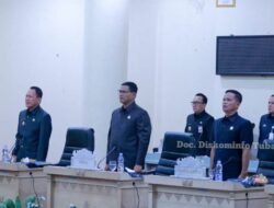 Pj. Bupati Tulang Bawang Drs. Qudrotul Ikhwan MM Perdana hadiri rapat Paripurna DPRD Tulang Bawang