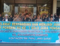 Kapolres Sumedang Lepas Perwakilan Santri Yang Akan Tanding Pada Porseni NU Ke-1 di Solo