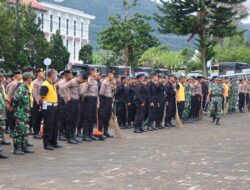 Polres Toba, TNI dan Pemkab Toba, Apel Kesiapan Kurve / Gotong Royong Dukung Pelaksanaan F1H2O