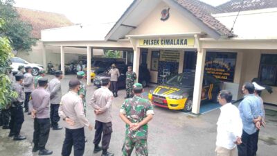 Apel Gabungan Polsek dan Koramil Cimalaka Wujud Sinergitas TNI-Polri