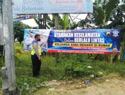 Operasi Keselamatan, Polres Tegal Kota Pasang Spanduk Imbauan Tertib Berlalu Lintas