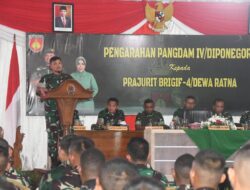 Berkunjung Ke Brigif 4/DR, Pangdam IV/Dip : Jadilah Prajurit Yang Profesional, Membanggakan, Hebat Dan Jangan Pernah Menyakiti Hati Rakyat