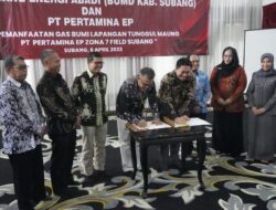 Kang Akur Hadiri Penandatanganan Perpanjangan Kerjasama antara PT. Subang Energi Abadi (SEA) dan PT. Pertamina EP