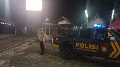 Cegah Gangguan Kamtibmas, Polsek Tanjungmedar Giatkan Patroli Malam