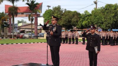 Kapolres Toba Pimpin Upacara Hari Lahir Pancasila Di Mako Polres Toba