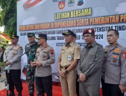 Sinergitas TNI Polri dan Pemprov Jateng Gelar Simulasi Pengamanan VIP Pemilu 2024 di Simpang Lima