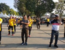 Kodim 0610 Sumedang, Olahraga Bersama di Alun – Alun Dalam Rangka Memperingati HUT TNI Ke 78