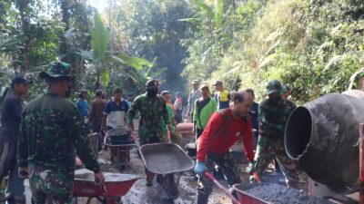 TMMD Kodim 0708/Purworejo Bersama Warga Tancap Gas Bangun Jalan Sepanjang 2 Kilometer