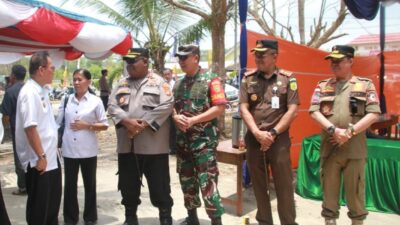 Komandan Kodim 0426/TB Dampingi Kapolda Lampung Pantau Pemilihan Kepala Kampung