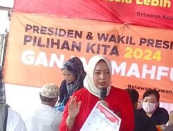 Yena Iskandar Caleg DPR RI dapil II Jabar Sosialisasi Cara Mencoblos pada Pemilu 2024 di desa Banyu Sari Kec. Katapang