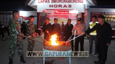 Perkuat Sinergitas,Lapas Siborongborong Razia Gabungan Bersama TNI/Polri