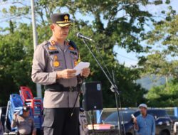 Polres Taput Laksanakan Apel Gelar Pergeseran Pasukan Untuk Pengamanan TPS Pemilu 2024