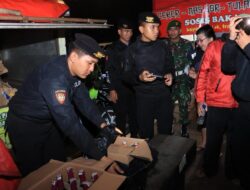 KRYD 3 Pilar Polres Bogor Berhasil Amankan Puluhan Botol Minuman Keras di Sekitar Stadion Pakansari