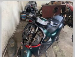 Polsek Parung Panjang Bersama Unit Laka Lantas Tangani Adanya Kecelakaan Tunggal Kendaraan Sepeda Motor