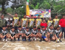 Babinsa Desa Cimanggung Serka Hadi Supriadi Hadiri Open Turnamen Bola Voli