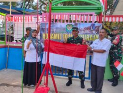 Danramil 1011/Situraja Kodim 0610/Sumedang Melaksanakan Pemberian Bendera Merah Putih