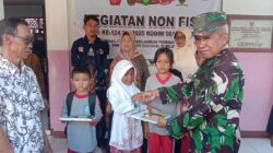 Dansatgas TMMD ke-124 Tebar Semangat Belajar, Bagikan Alat Tulis di SDN Pamulihan Situraja