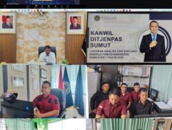 Rutan Tarutung Ikuti Evaluasi Kinerja Pemasyarakatan Semester I Tahun 2025 Secara Virtual